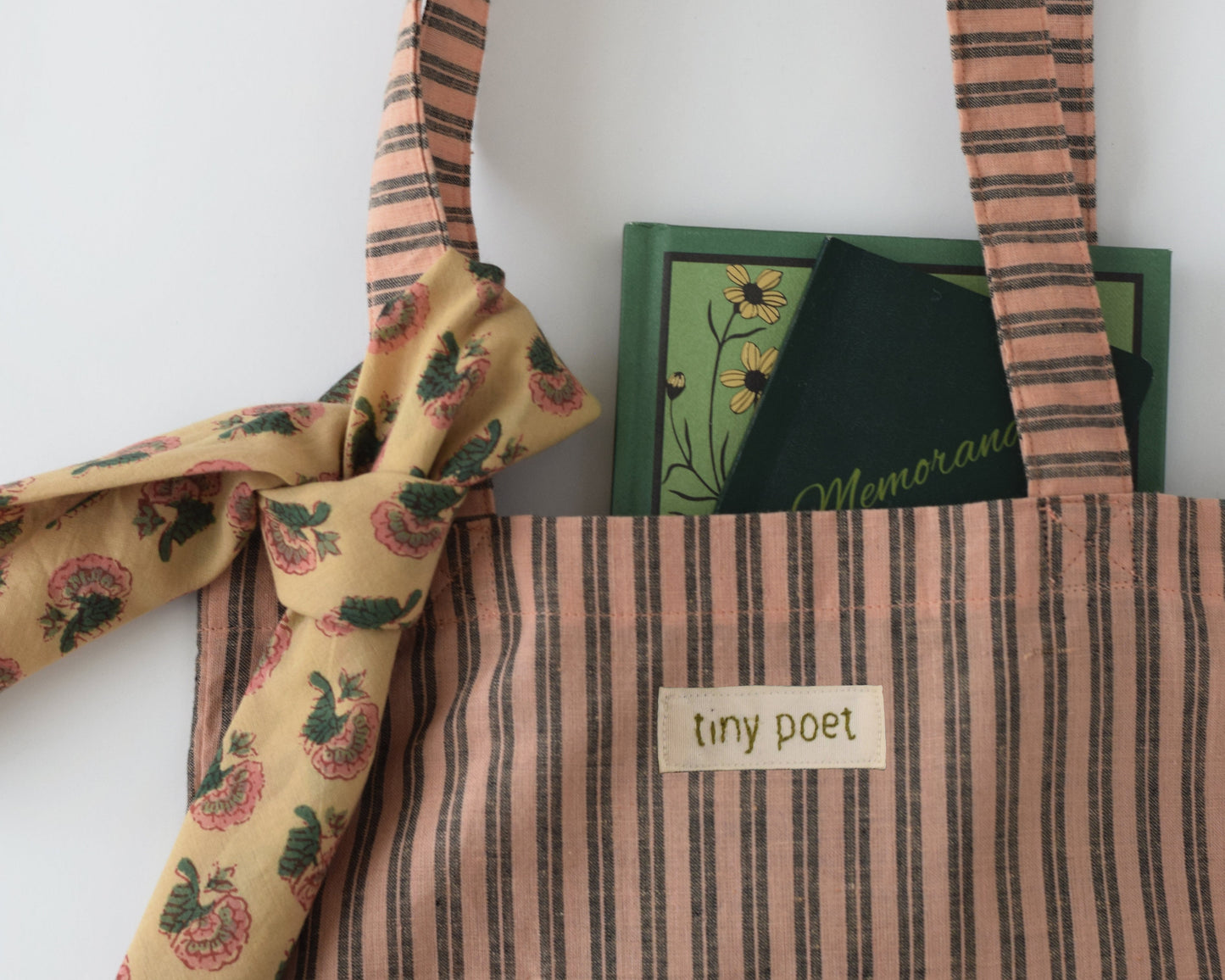 Tiny Poet Tote, Striped